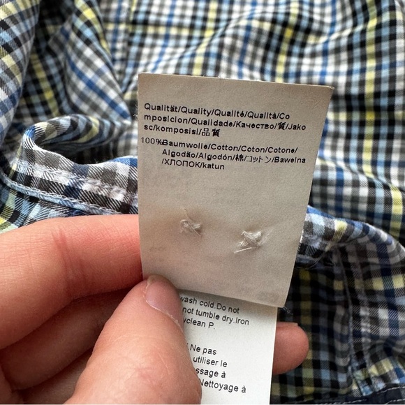 HUGO BOSS PLAID BUTTON UP LONG SLEEVES SHIRT - XL - Picture 8 of 14